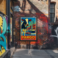 Fargo, North Dakota Vibrant Cityscape Poster
