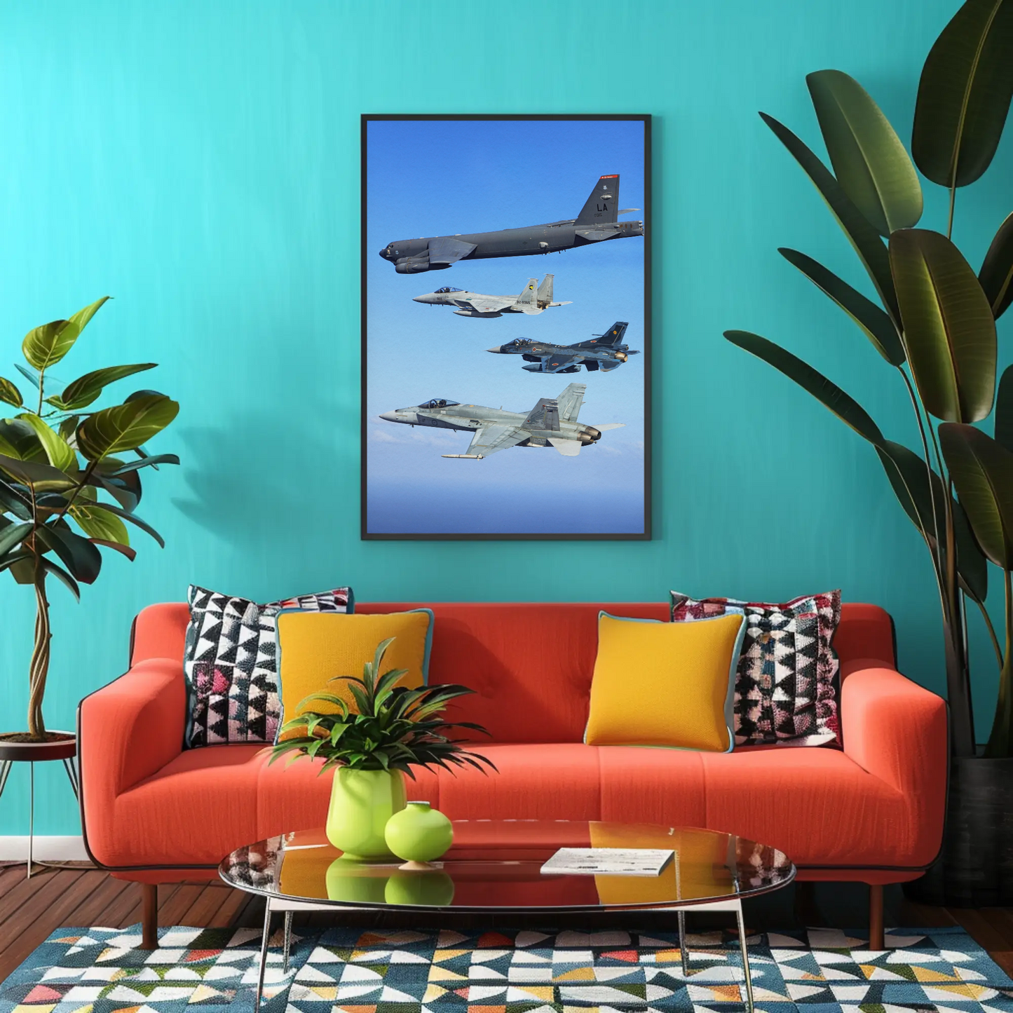 Vintage Poster Military Jets Formation