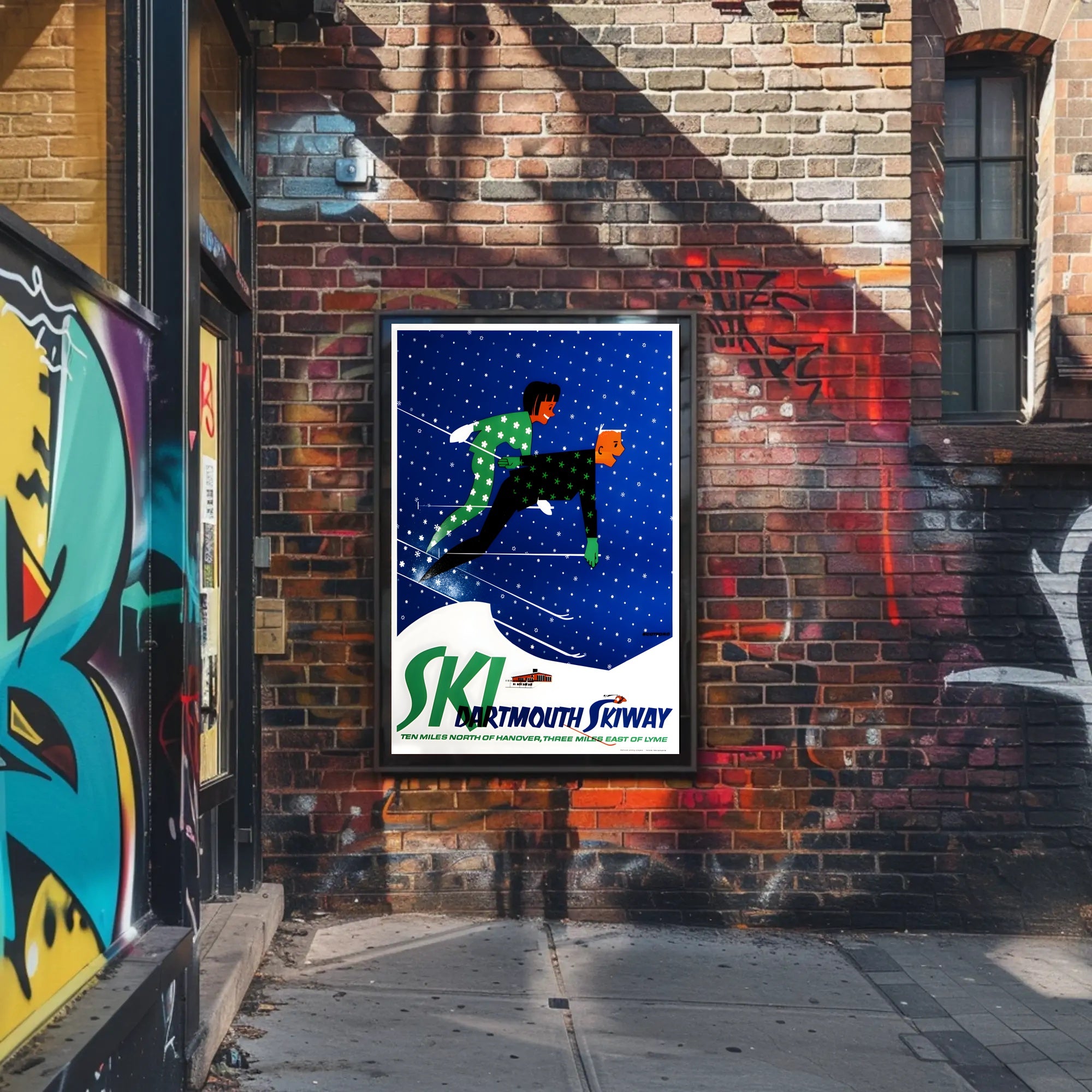 Dartmouth Skiway Vintage Sports Poster PosterGoat