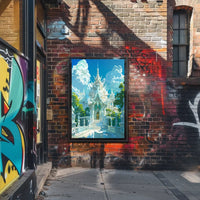 Majestic Thai Temple Fantasy Art Poster Print