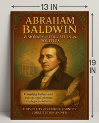Abraham Baldwin Visionary Vintage Historical or Presidential Poster