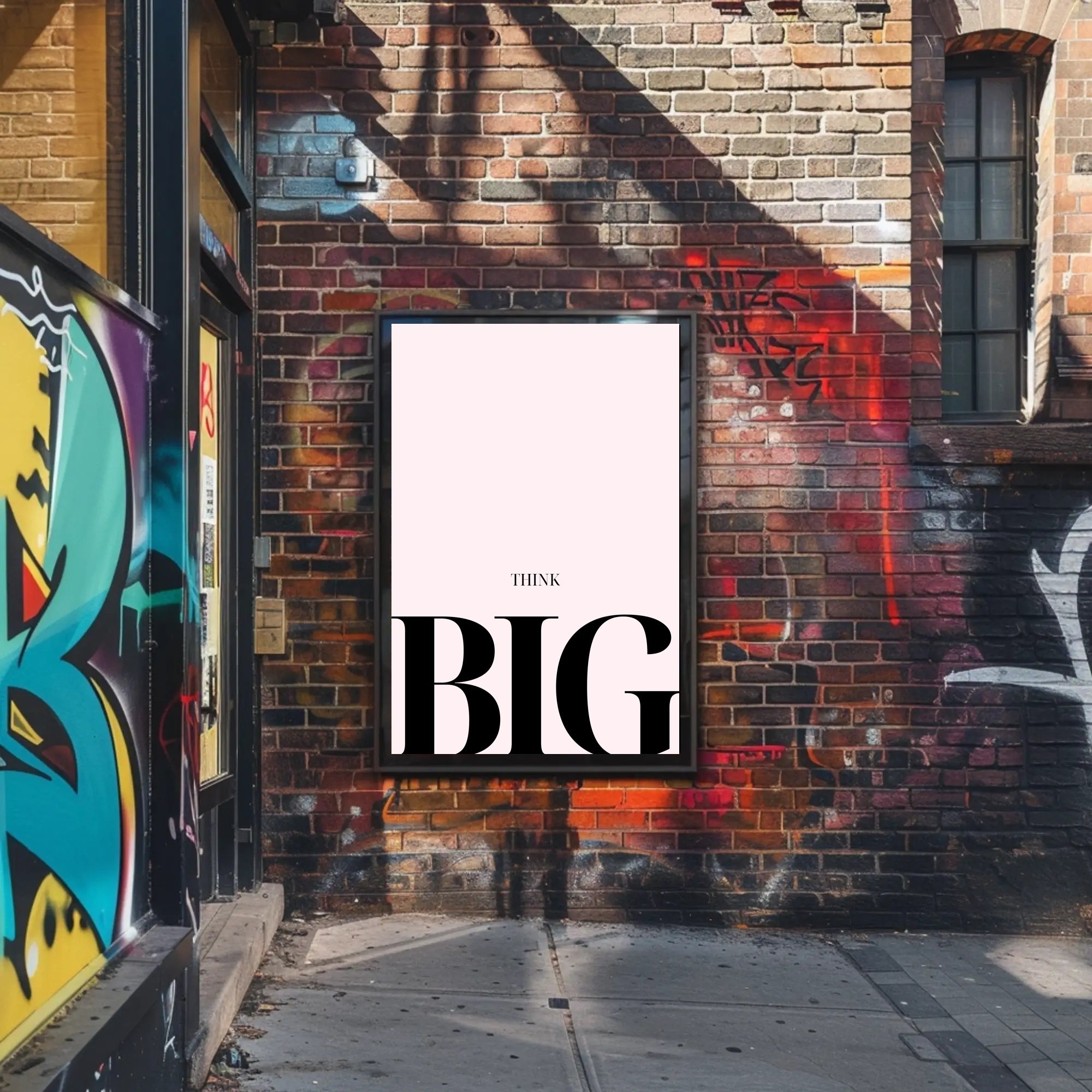 THINK BIG Minimalist Motivational or Quote Poster PosterGoat