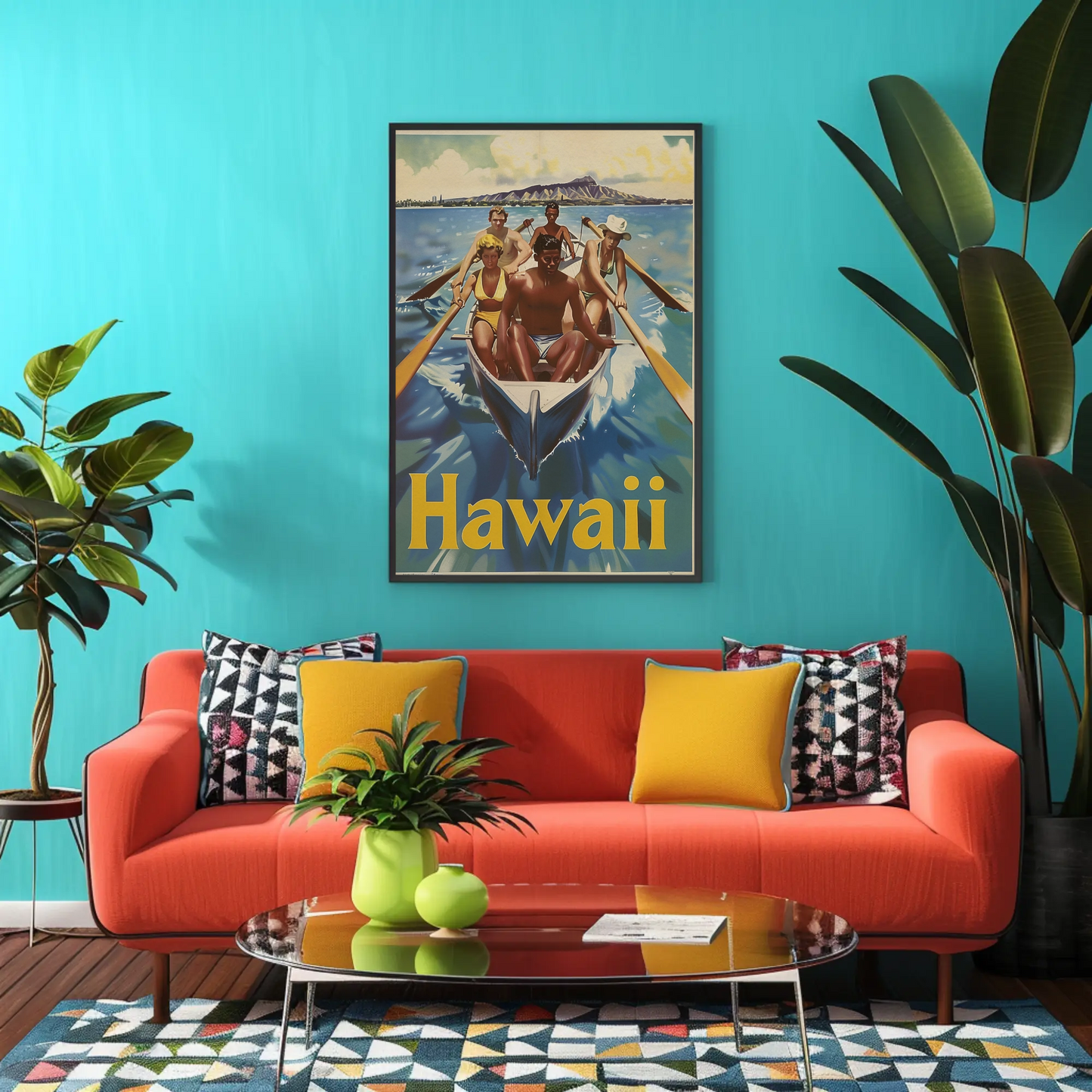 Vintage Poster Hawaii Rowing Team
