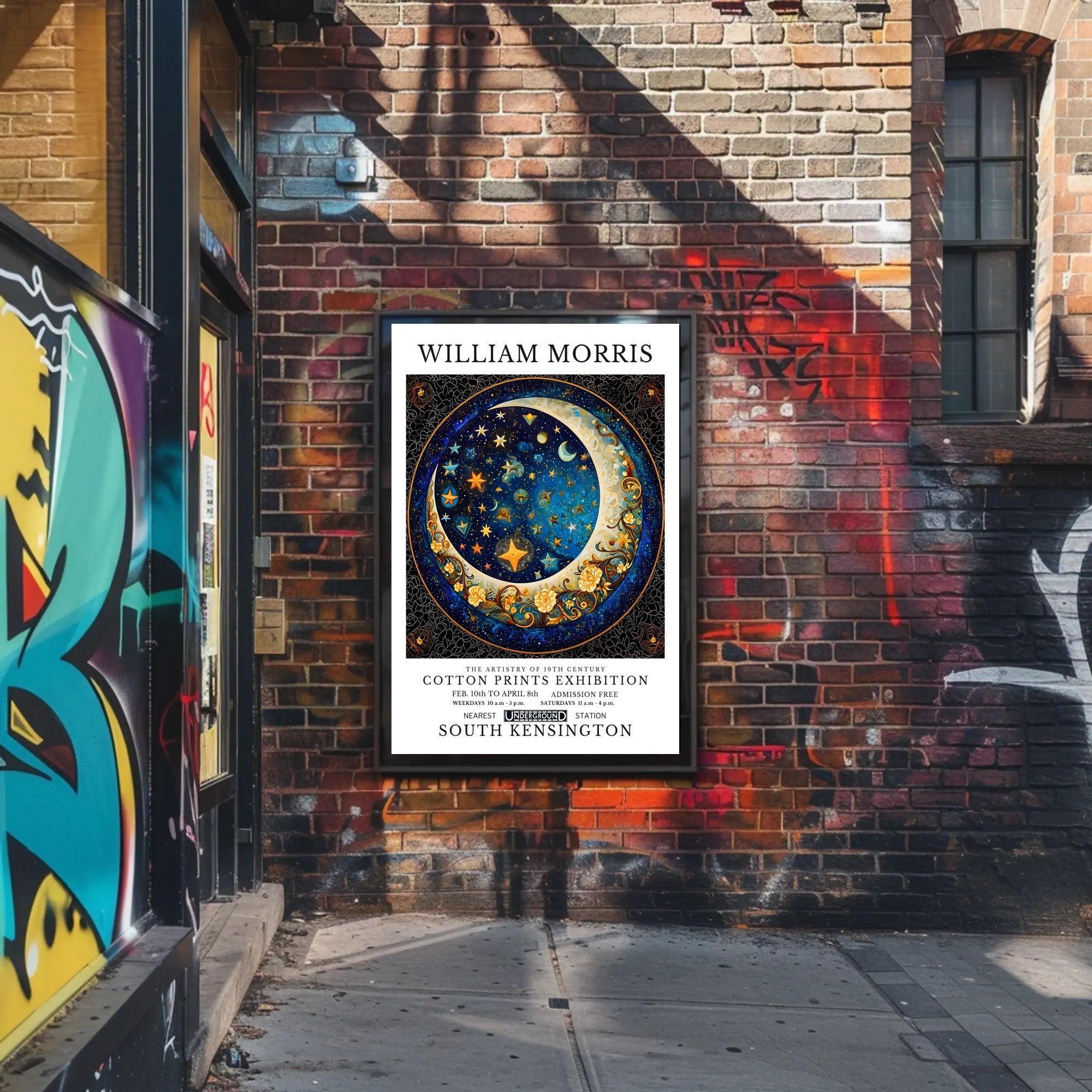 William Morris Cotton Prints Exhibition Poster