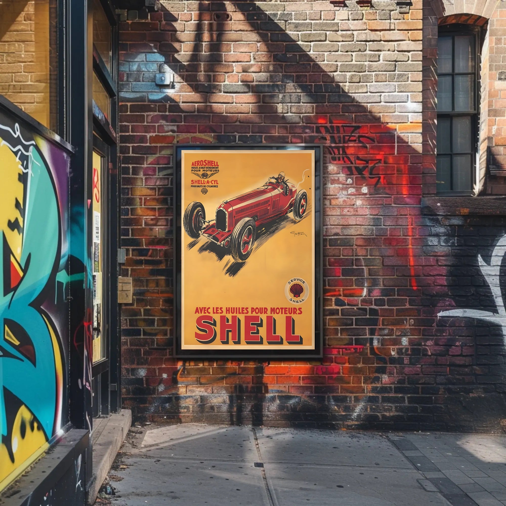 Vintage Shell Motor Oil Advertisement Poster