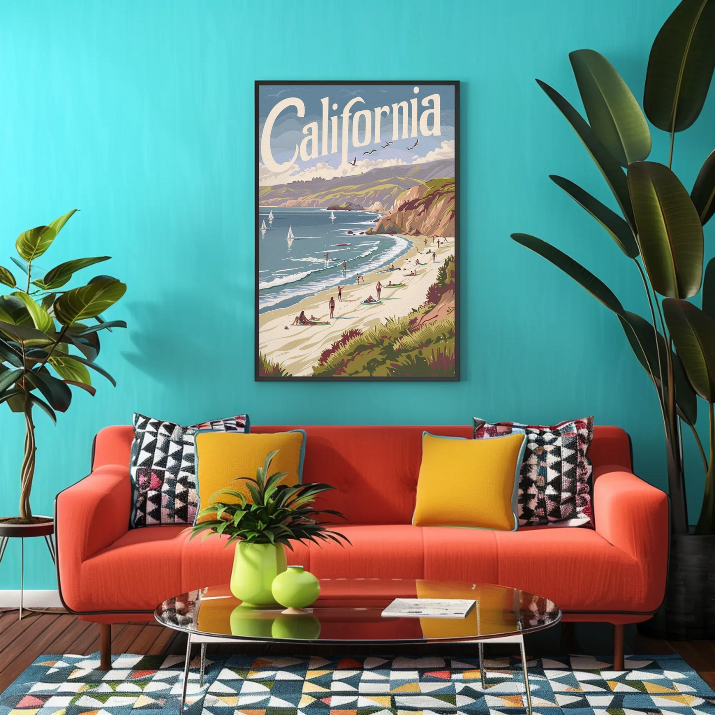 California Beach Vintage Poster