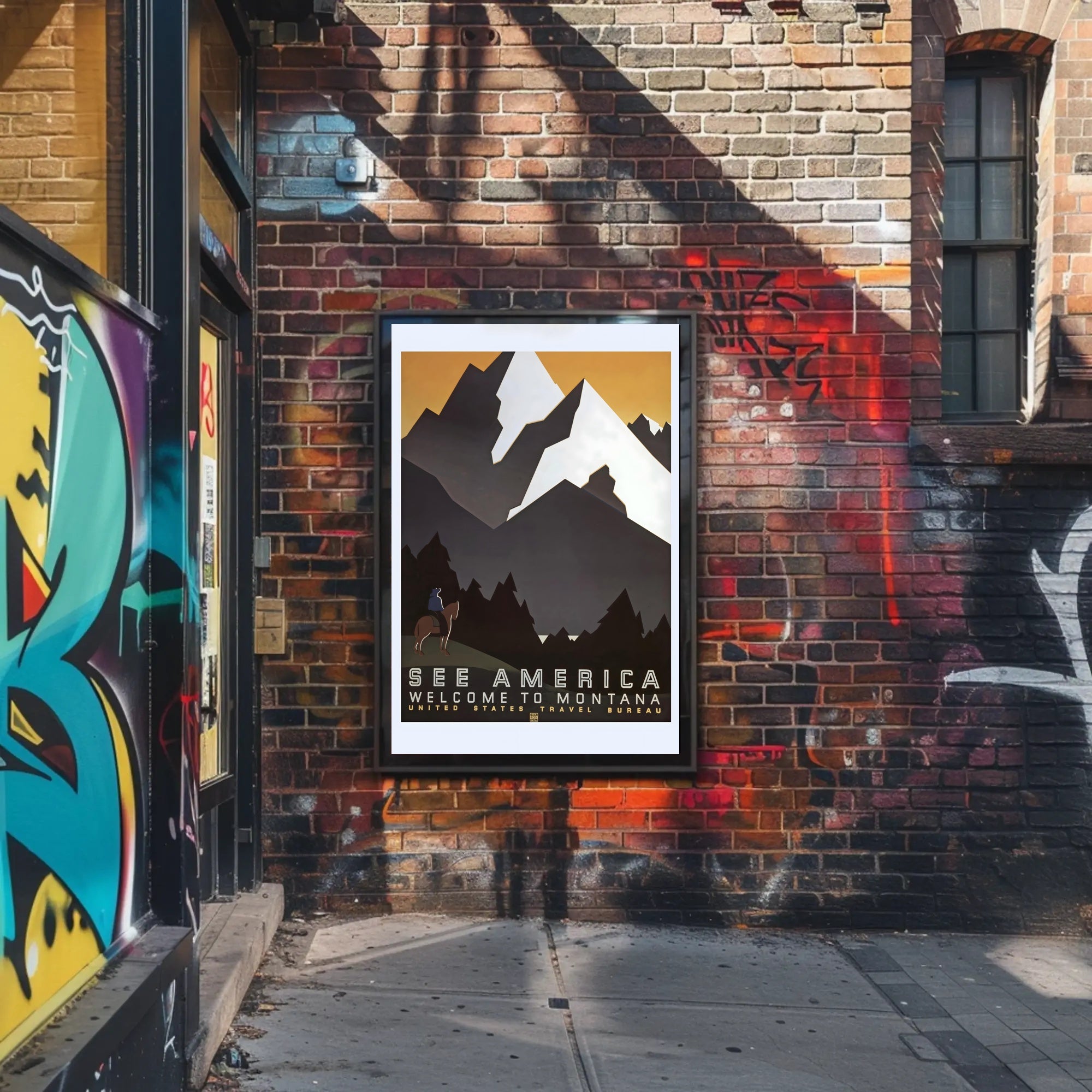 Montana Scenic Vista Vintage Travel Advertisement Travel Poster