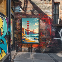 Golden Gate Bridge Vibrant Modern Art Poster