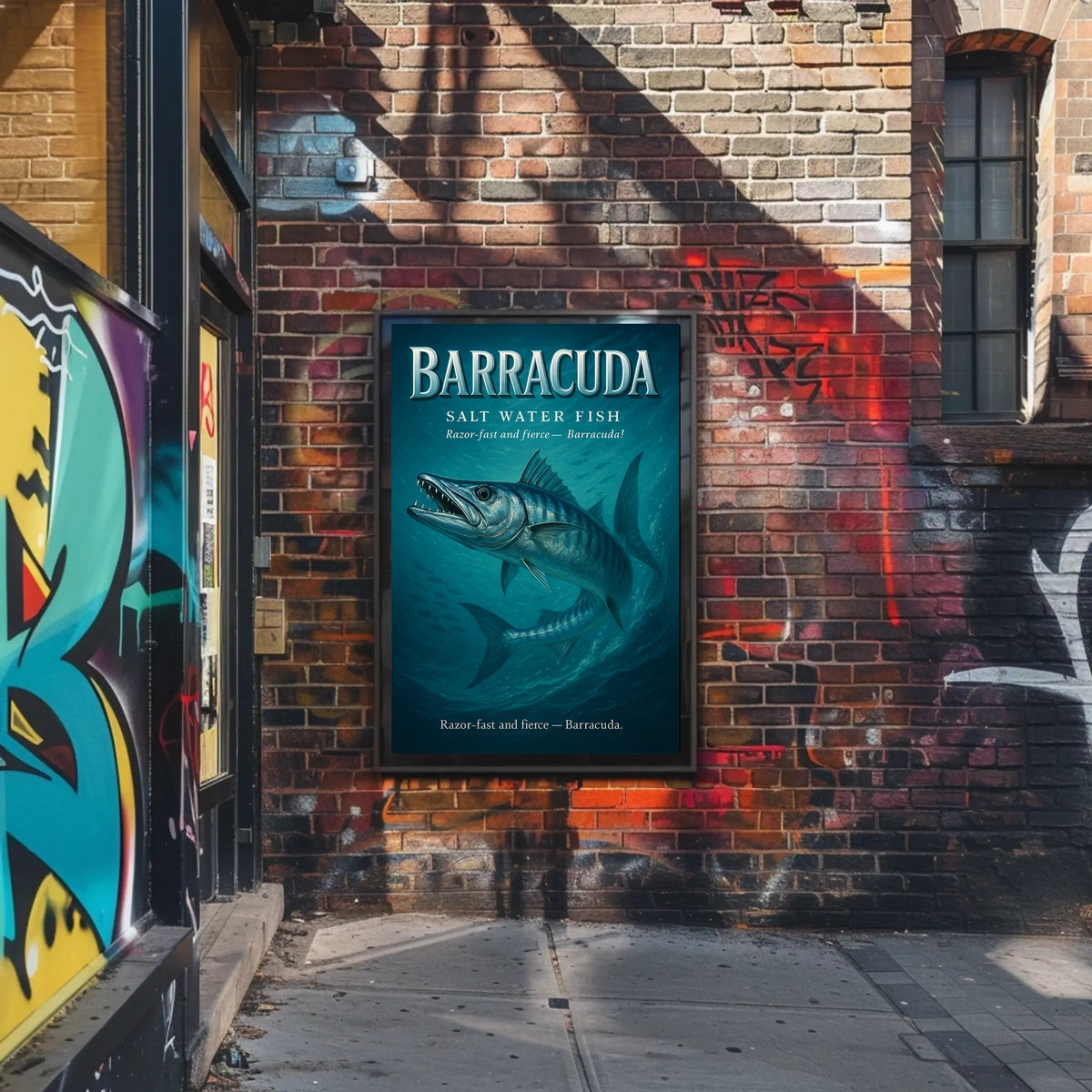 Barracuda Salt Water Fish Poster