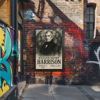 William Henry Harrison 9th President of the United States Double Exposure Poster