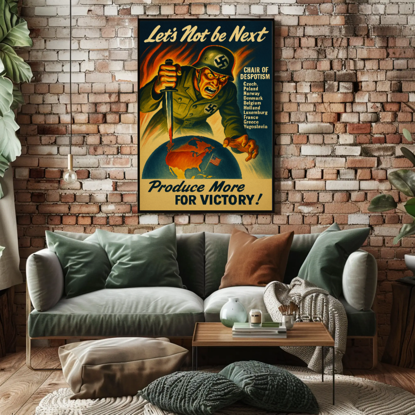 Let's Not Be Next WWII Propaganda Poster
