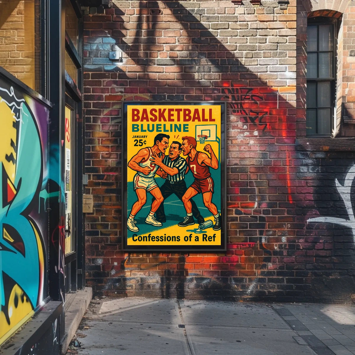 Basketball Blueline Poster