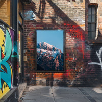 Majestic Snow-Capped Mountain Sunrise Photorealistic Poster