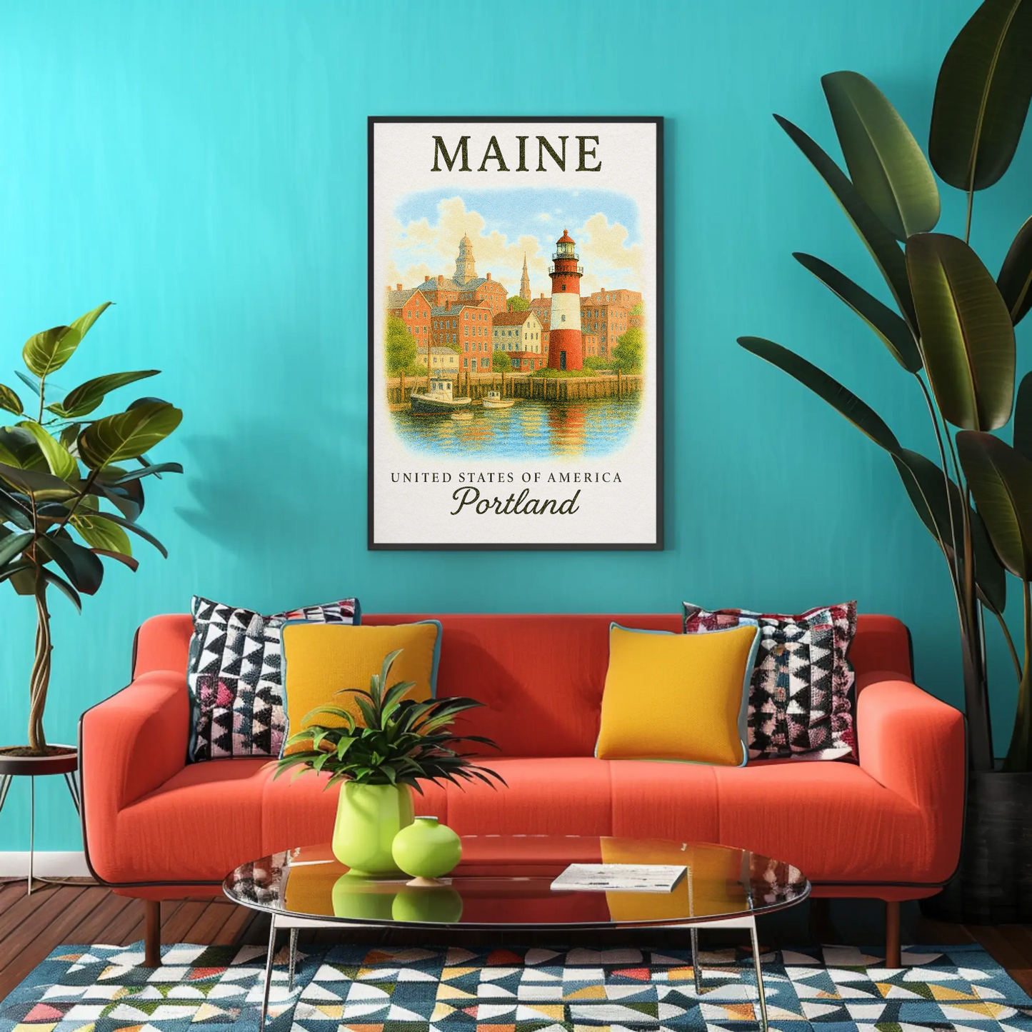 Maine, Portland Signature Series Vintage Travel Poster