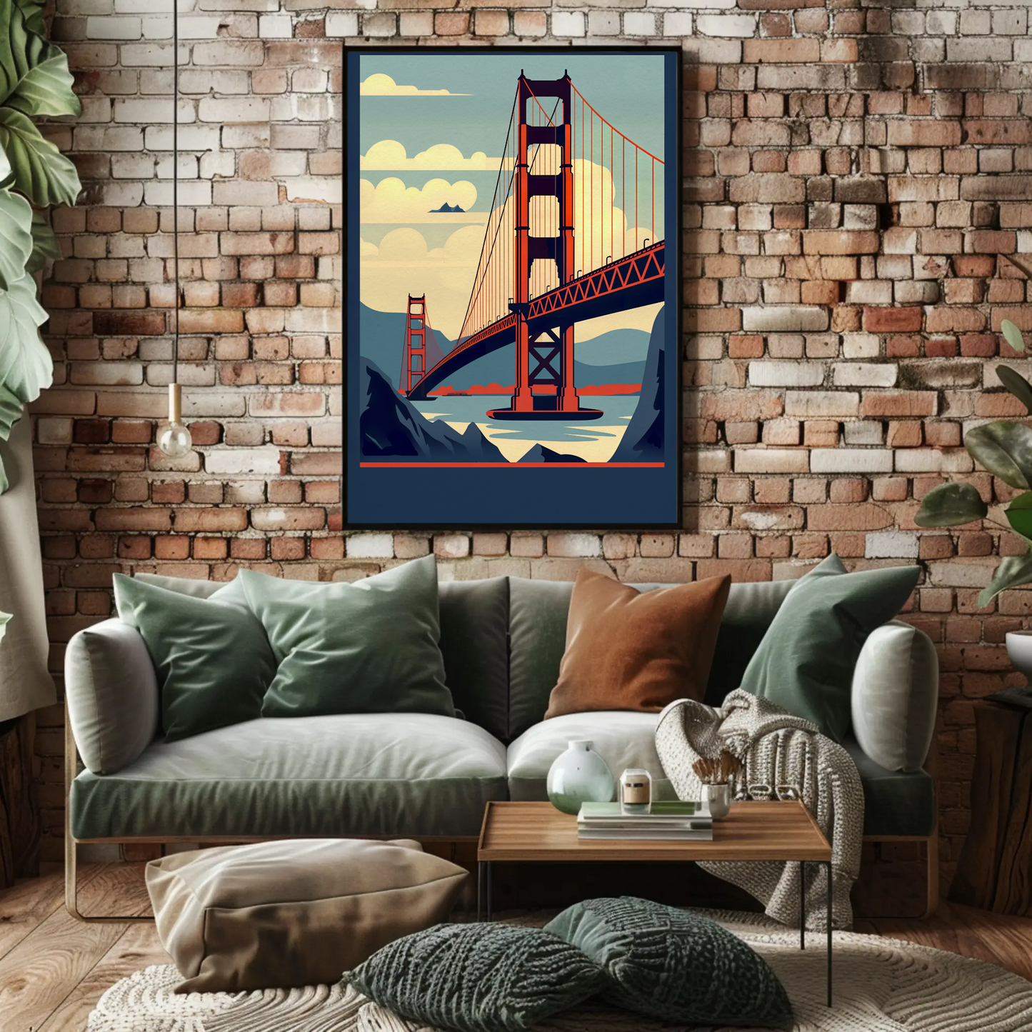 Golden Gate Bridge San Francisco Iconic View Travel Poster