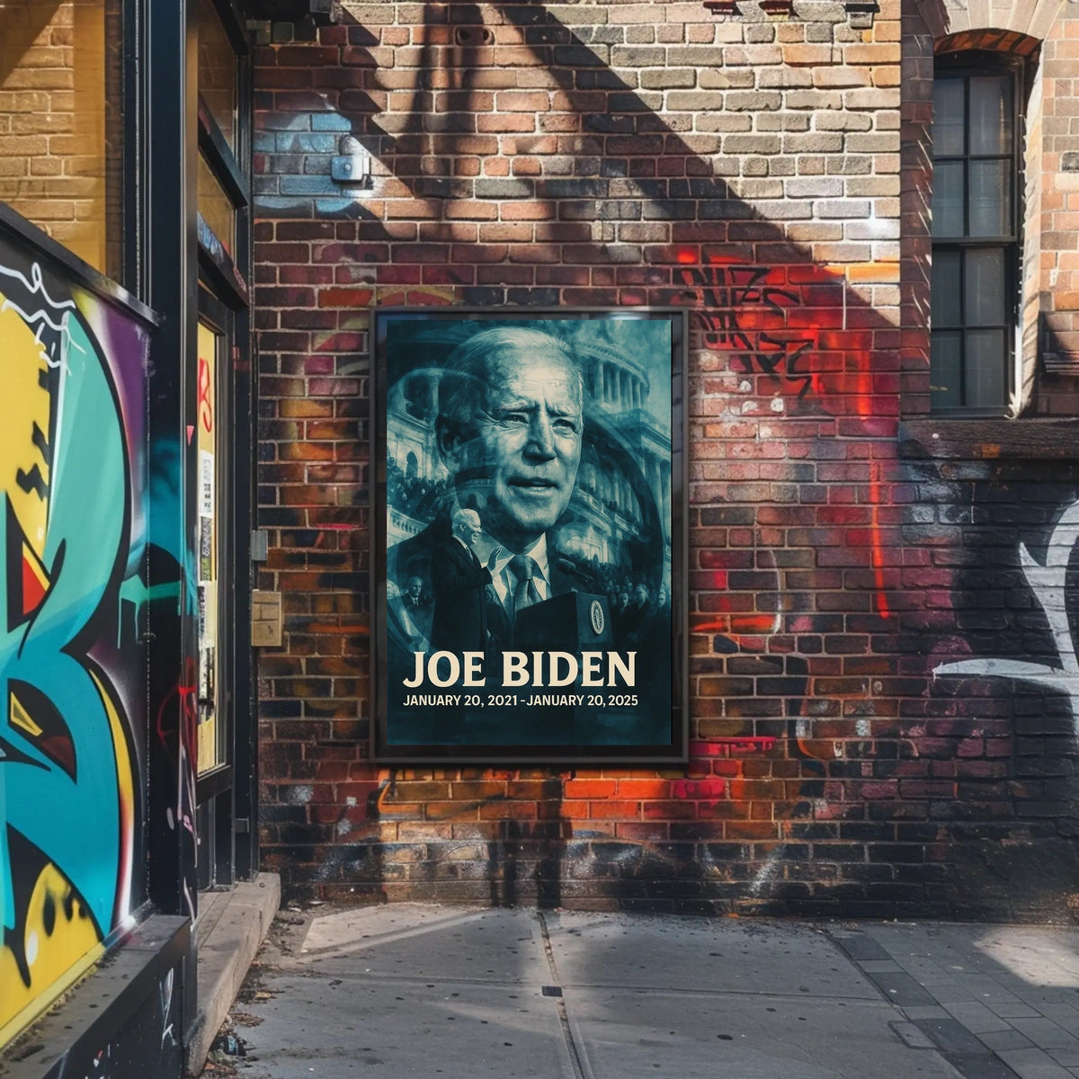 Joe Biden 46th President of the United States Double Exposure Poster
