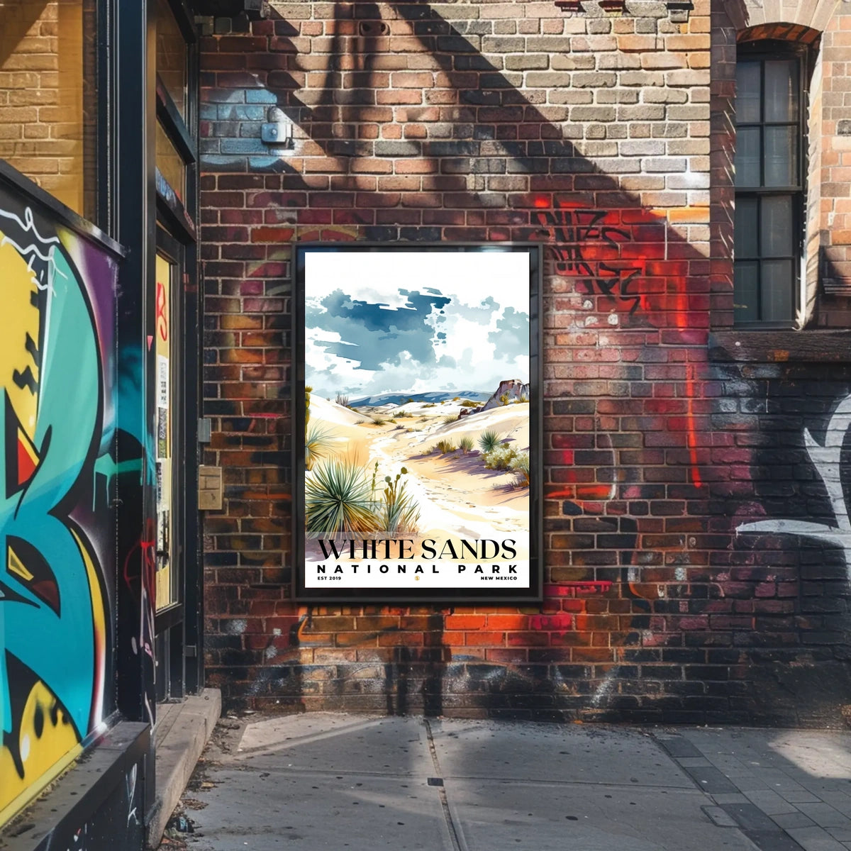 White Sands Watercolor Wall Art Poster