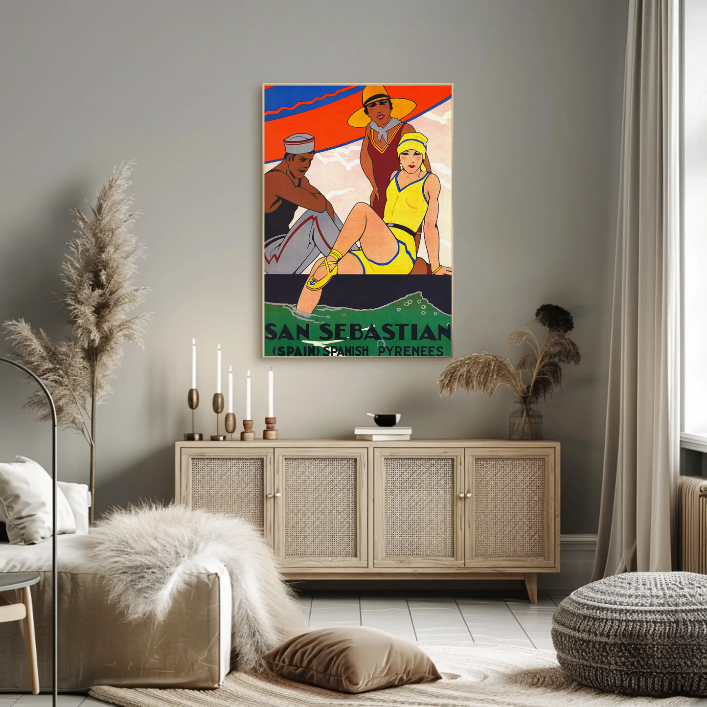 San Sebastian Spain Travel Poster
