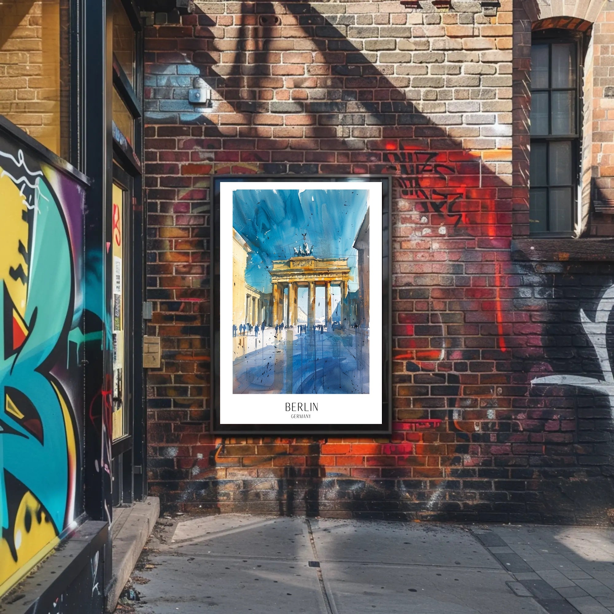 Brandenburg Gate Watercolor Travel Poster PosterGoat