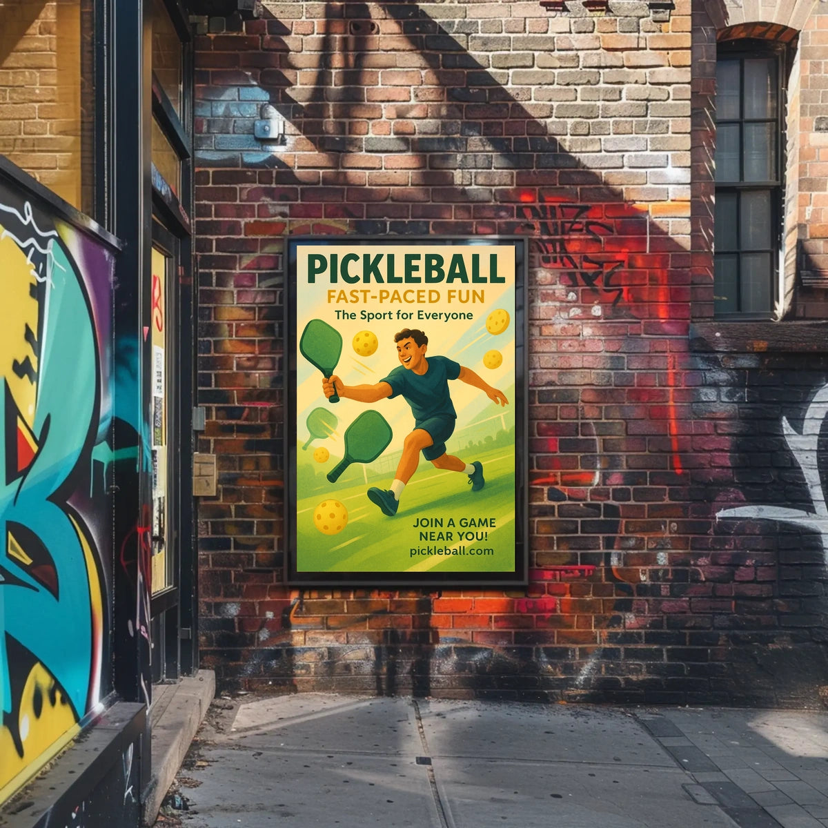 Pickleball Fast-Paced Fun Poster