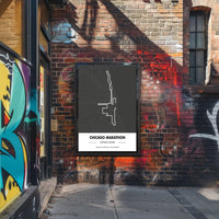 Chicago Marathon Route Modern Sports Poster