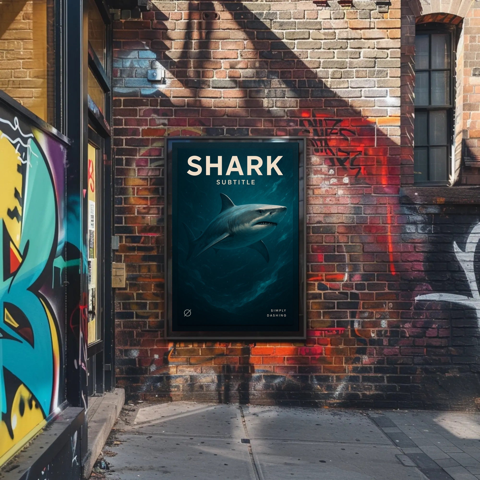 Shark Simply Dashing Poster PosterGoat
