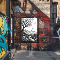 Modern Minimalist "N" Design Art Poster