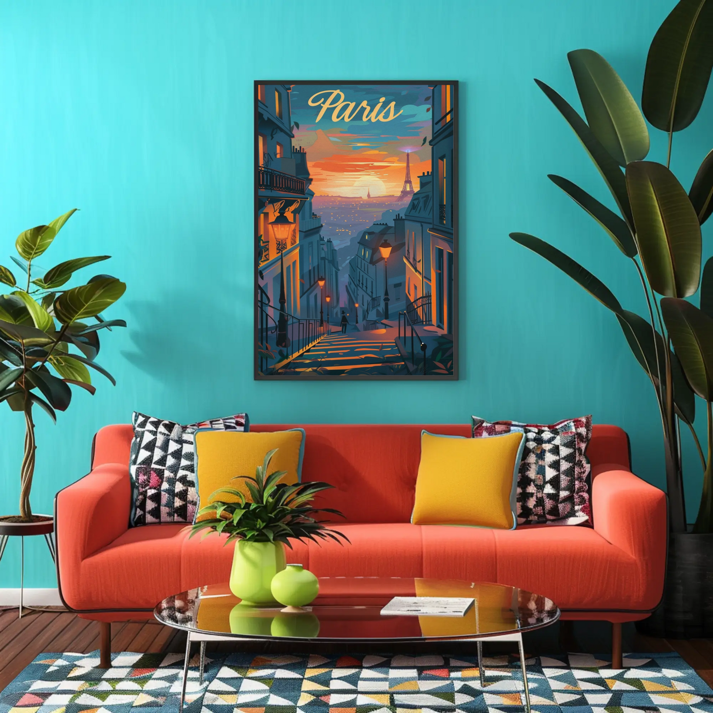 Paris – Sunset Eiffel Tower from Hill View