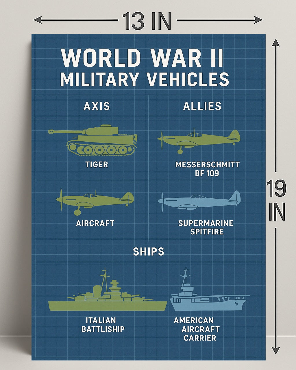 World War II Military Vehicles Poster PosterGoat