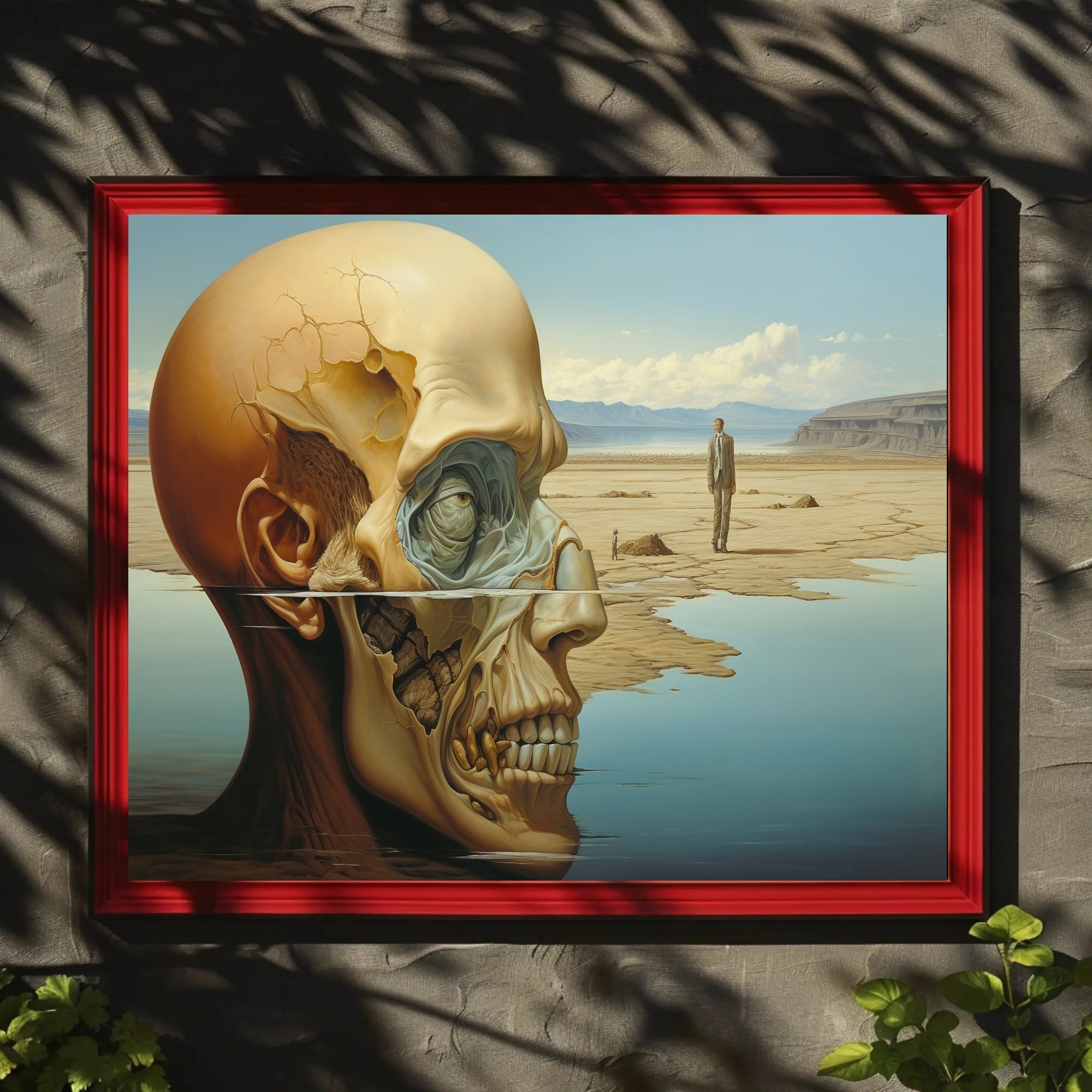 Surreal Desert Skull Fantasy Art Poster