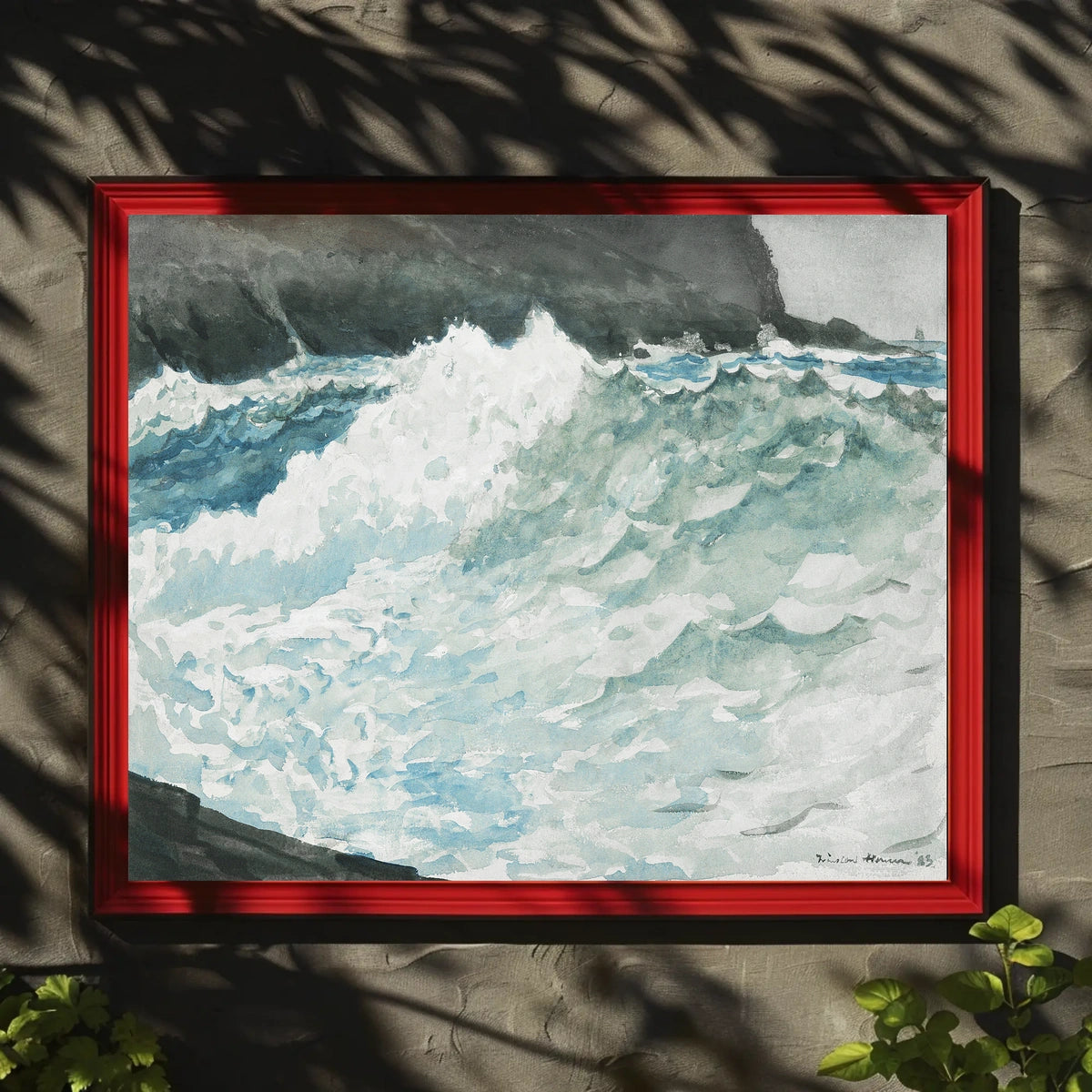 Dynamic Ocean Waves Watercolor Art - Artistic Poster