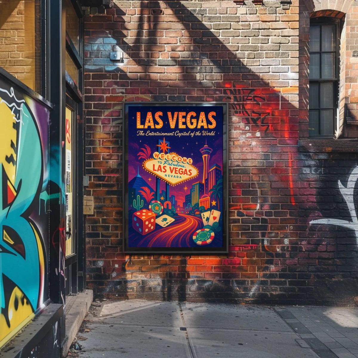 Las Vegas Poster Entertainment Capital Wall Art for Fans