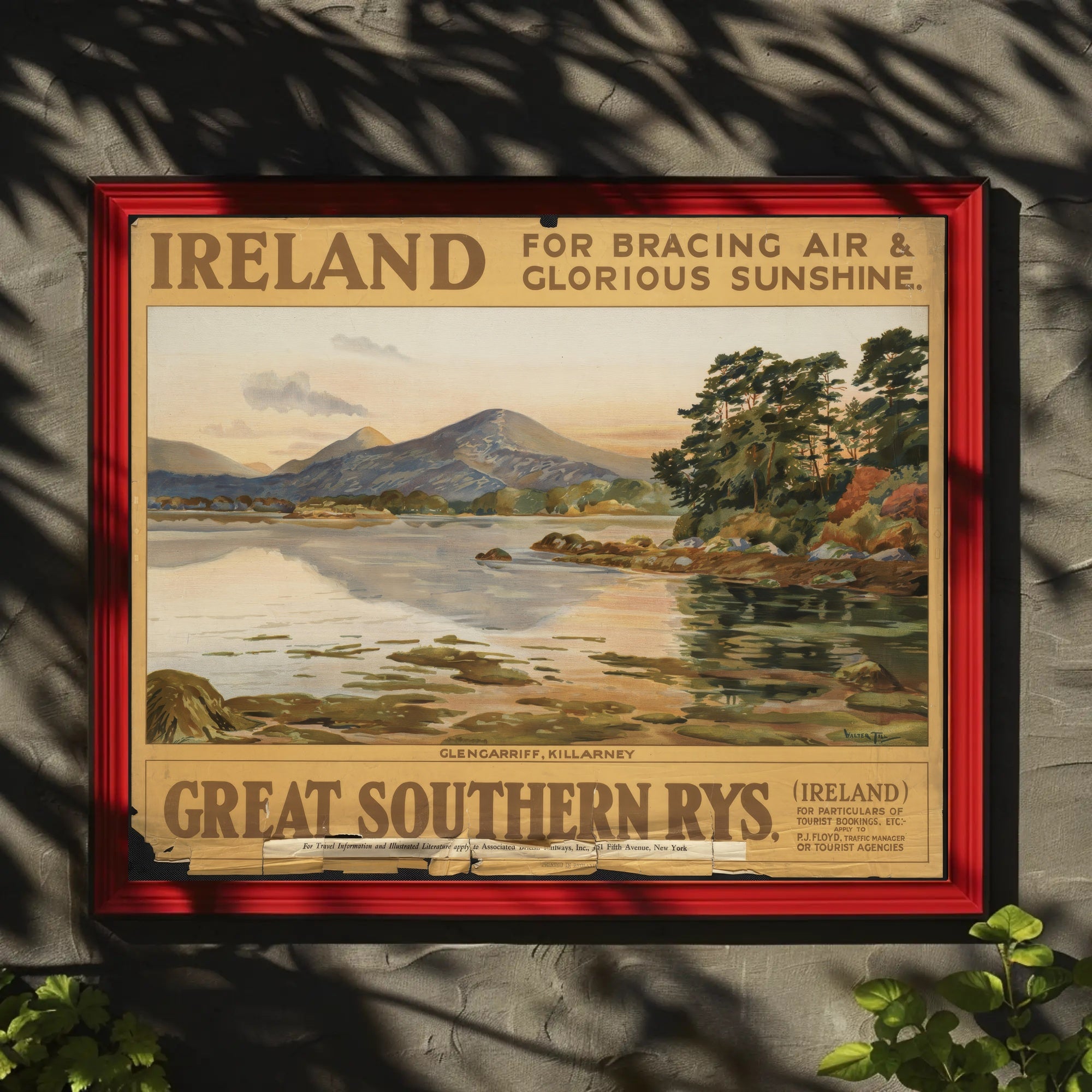 Ireland Glengarriff Killarney Vintage Poster PosterGoat