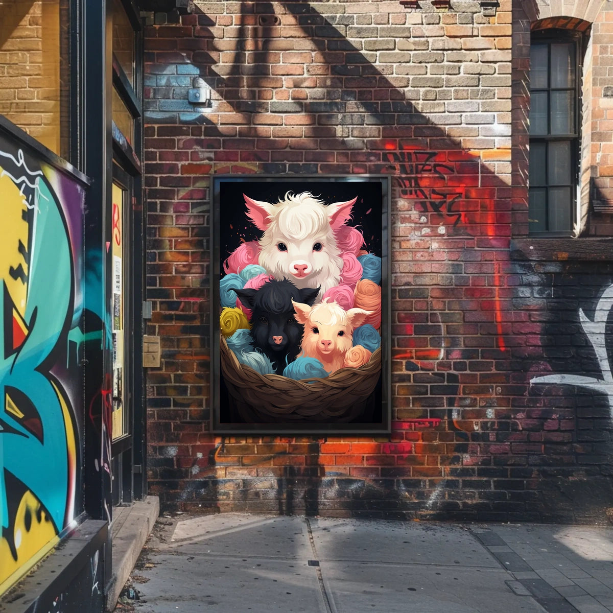 Basket Of Fluffy Friends Poster