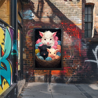 Basket Of Fluffy Friends Poster