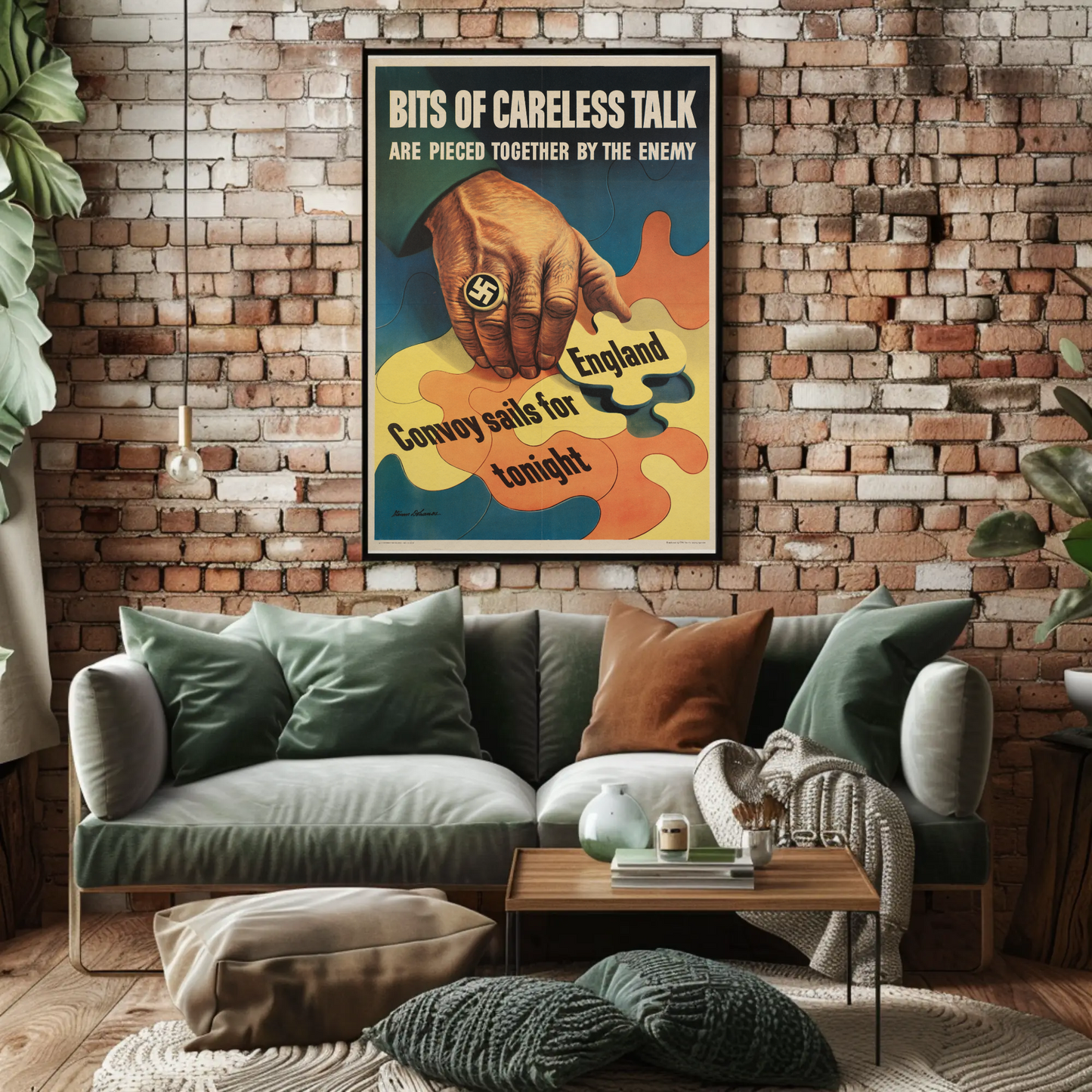 Careless Talk Enemy Nazi Puzzle Poster Travel Poster