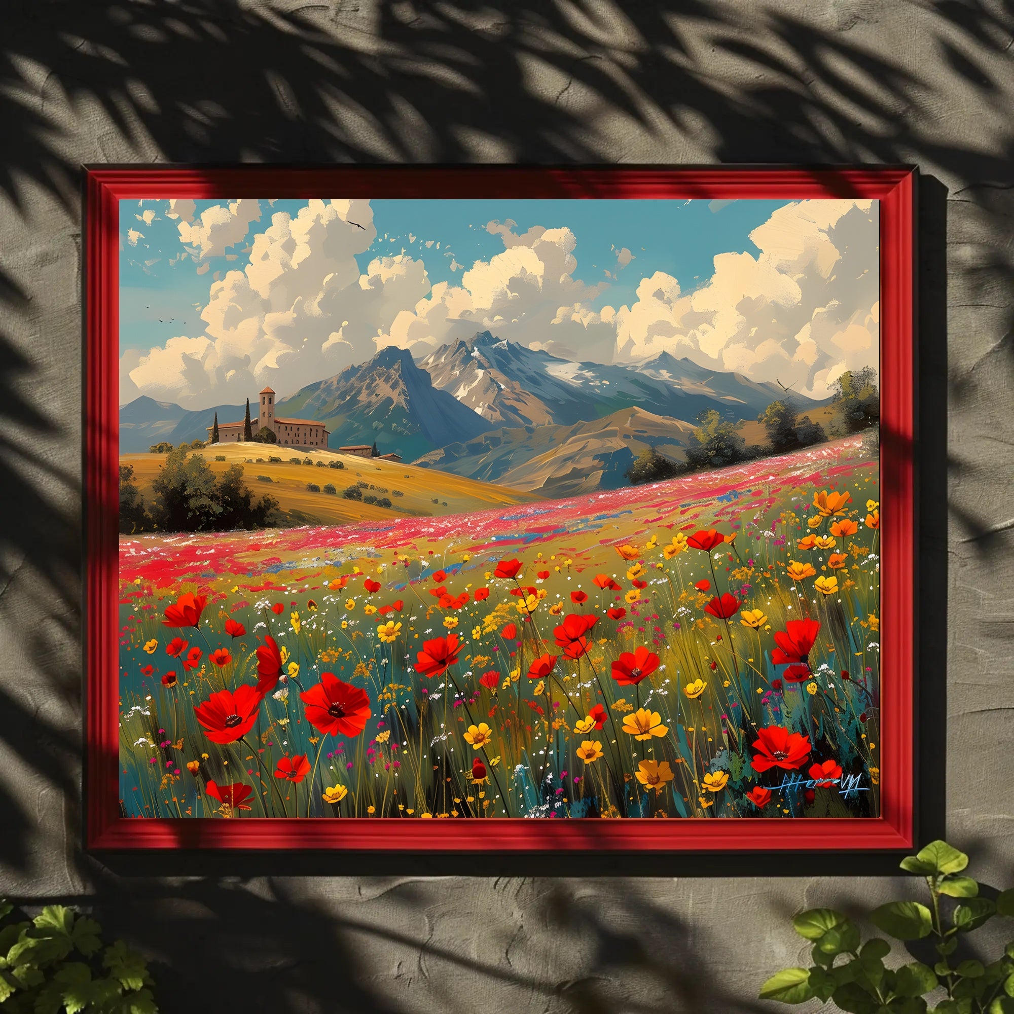 Serene Mountain Meadow Poster