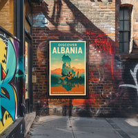 Discover Albania Vintage Travel Poster