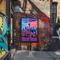 Vibrant Dallas Skyline Poster