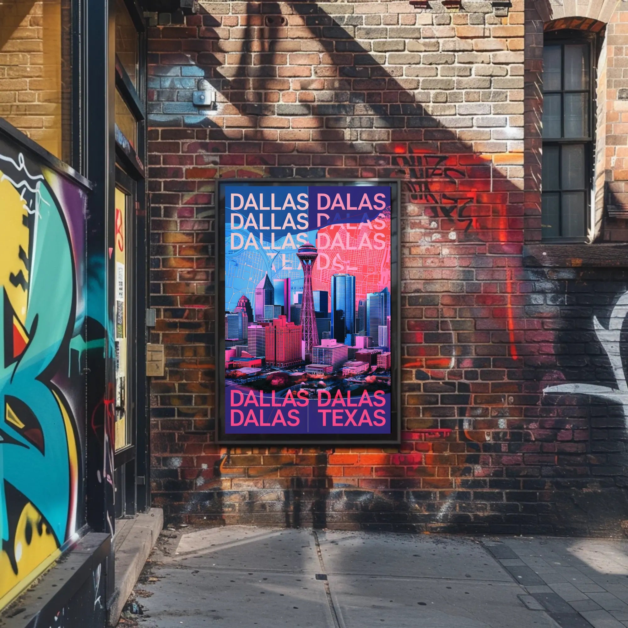 Vibrant Dallas Skyline Poster