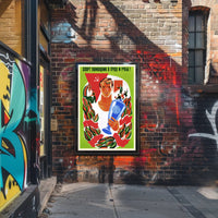 Soviet Sports Propaganda Poster with Patriotic Vintage Style