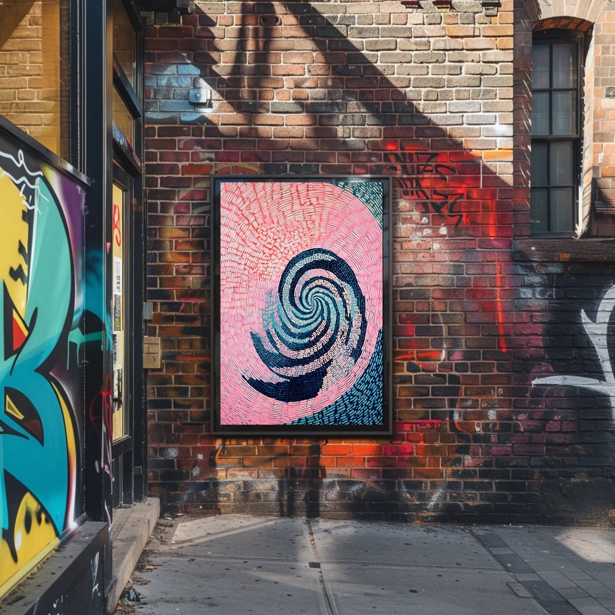 Swirling Mosaic Abstract Poster Wall Art Print