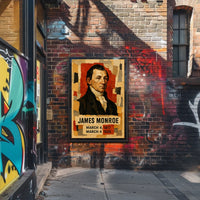 James Monroe 5th President of the United States Layered paper Collage Poster