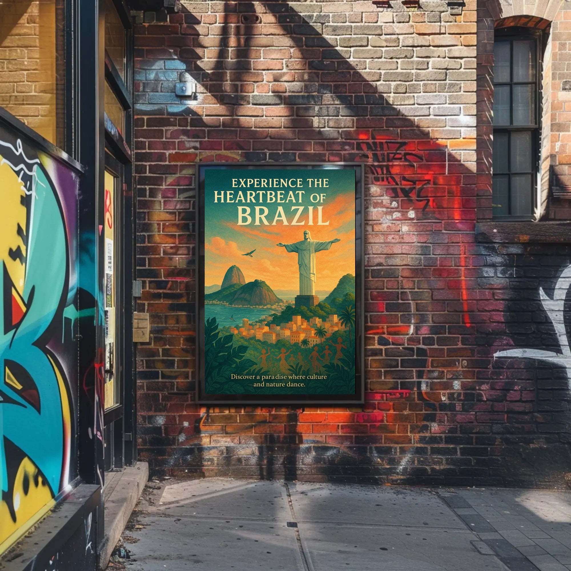 Experience The Heartbeat Of Brazil Poster