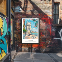 Lisbon's Coastal Charm Poster PosterGoat