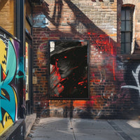 Mystical Winter Fox on Serene Mountain Cliff PosterGoat