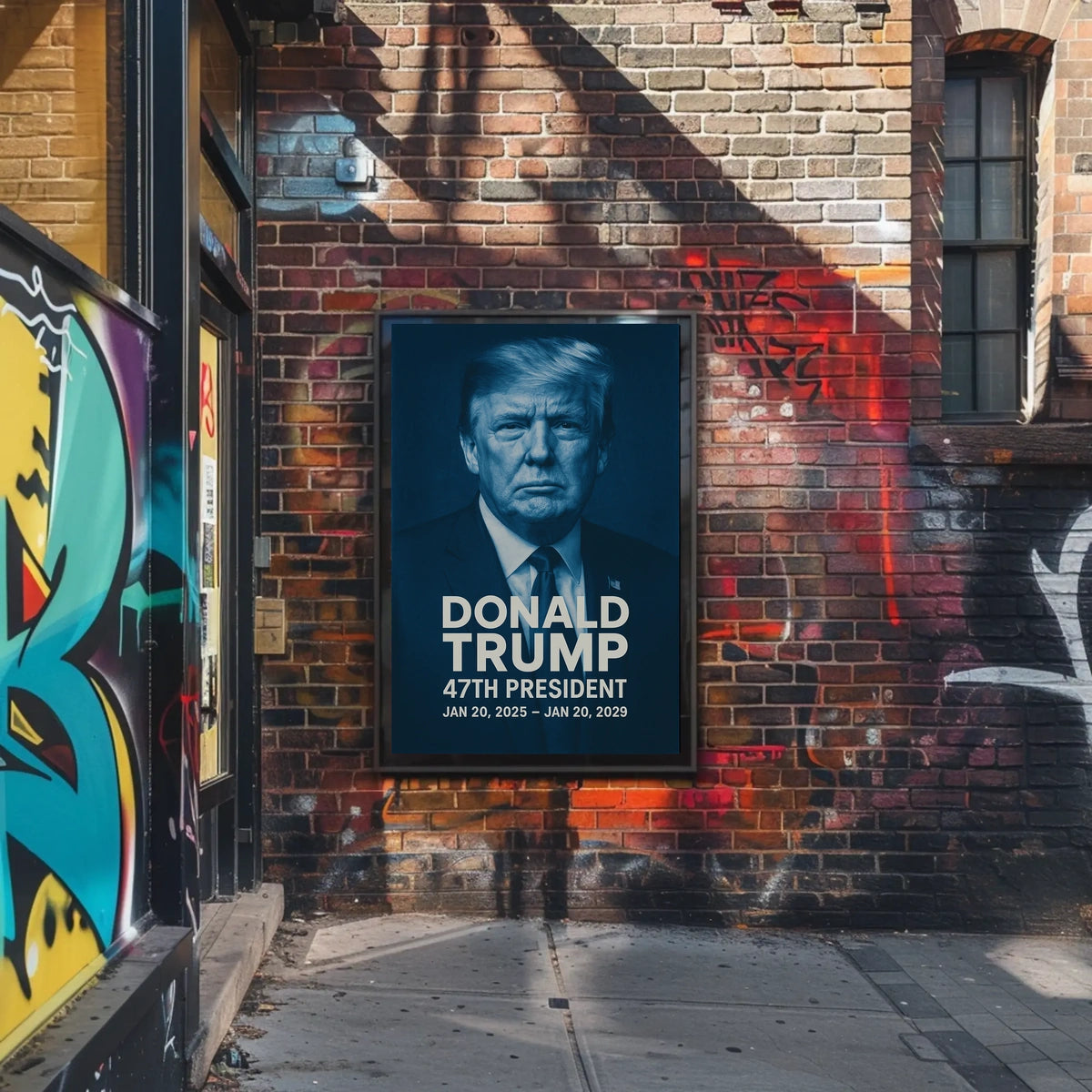 Trump Resolute Blue Patriotic Minimalist Poster