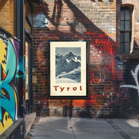 Tyrol Black-and-White Vintage Travel Poster PosterGoat