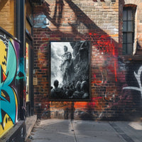 Post-Apocalyptic Survival Poster: Red Goggles Dystopia PosterGoat