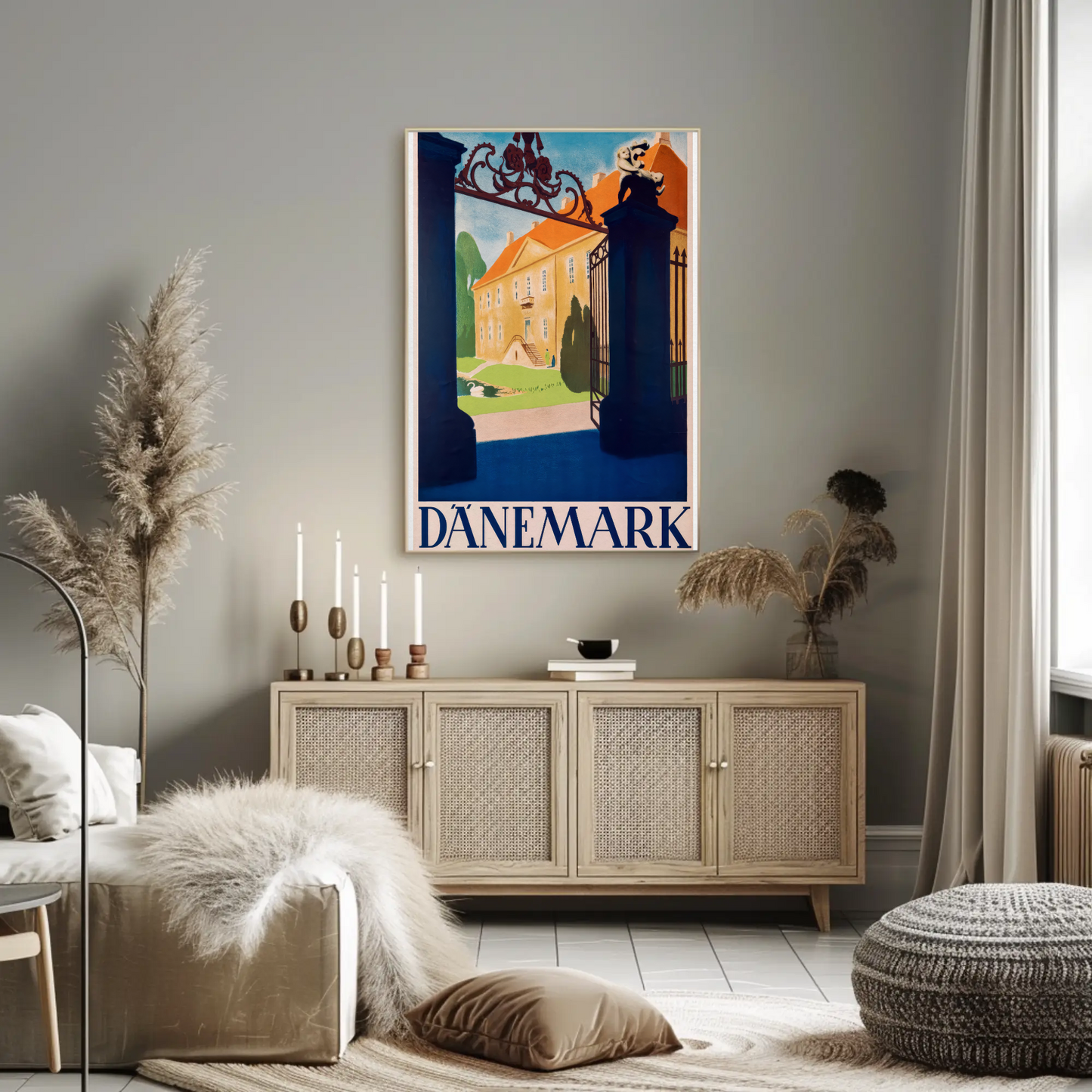 Denmark Land of Peace Vintage Poster
